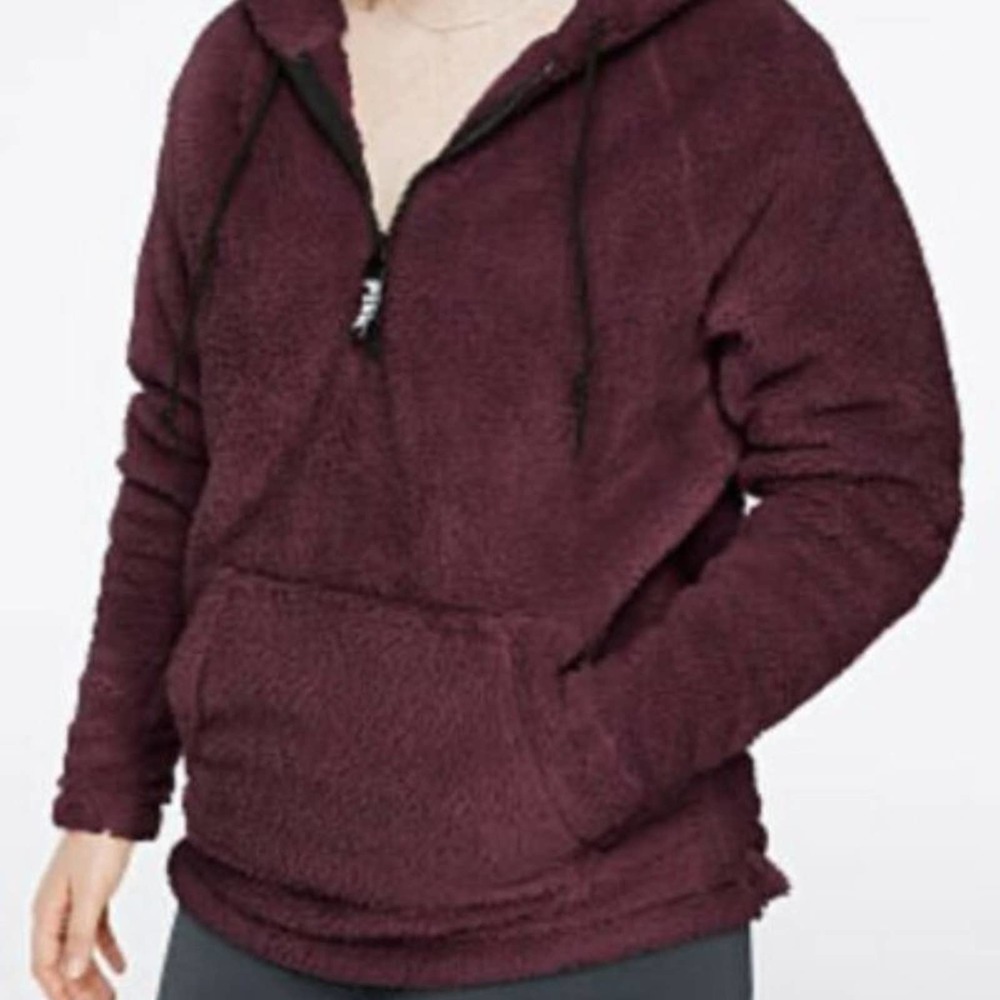 Victoria’s Secret PINK Teddy Half Zip Small Hoodie